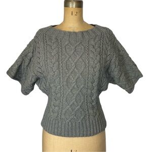 3/$30 Y2K Express Cableknit Short Sleeve Sweater Size XS